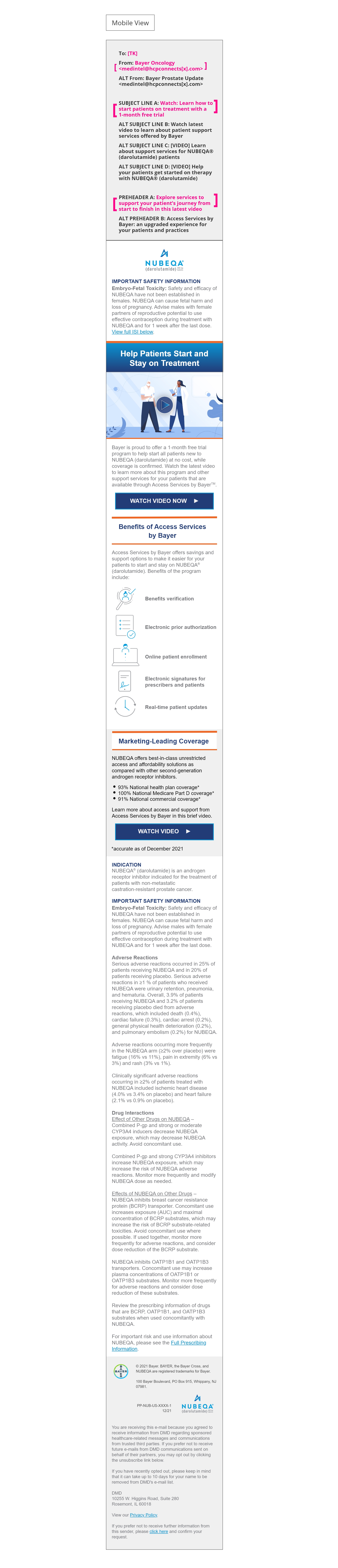 Nubeqa Email Mockup mobile view