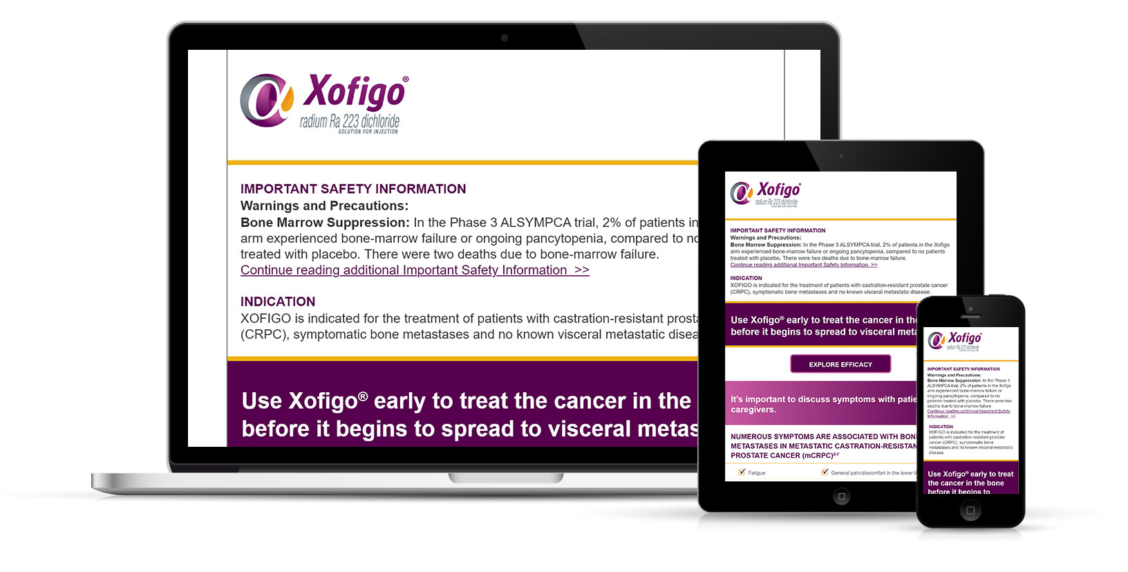 Xofigo for Bayer Email Mockup