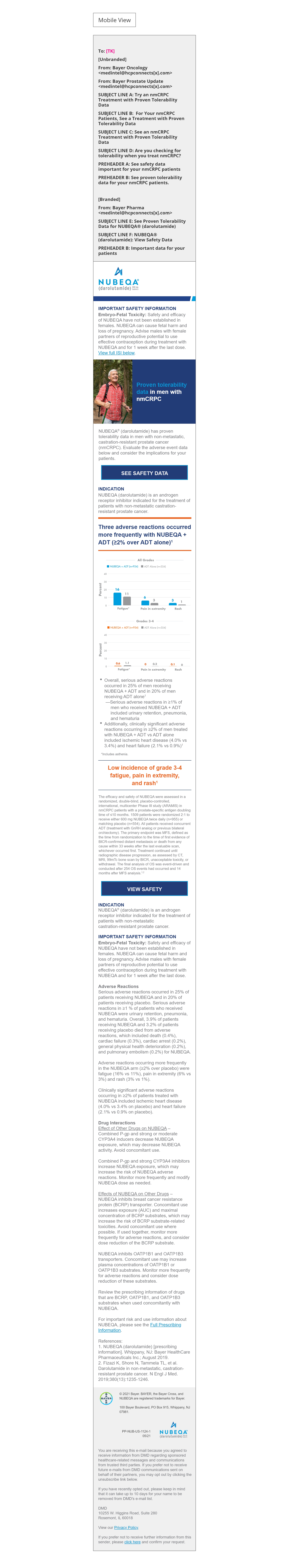 Nubeqa Email Mockup mobile view